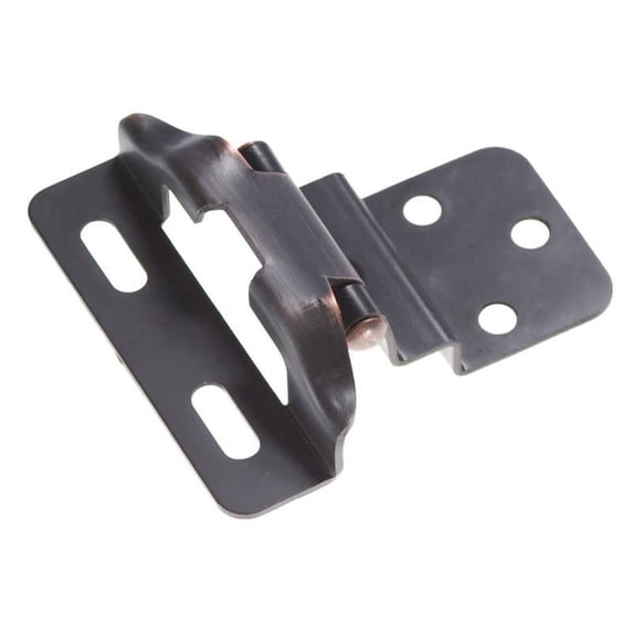 Hickory Hardware Surface Mount Collection Hinge (Pair), Semi-Concealed - Vintage Bronze