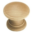 thumbnail image 1 of Hickory Hardware P685-UW 1.25 In. Natural Woodcraft Unfinished Wood Cabinet Knob, 1 of 3