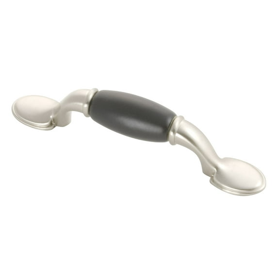 Hickory Hardware P796-Snb 3" Satin Nickel/Black Tranquility Cabinet Pull
