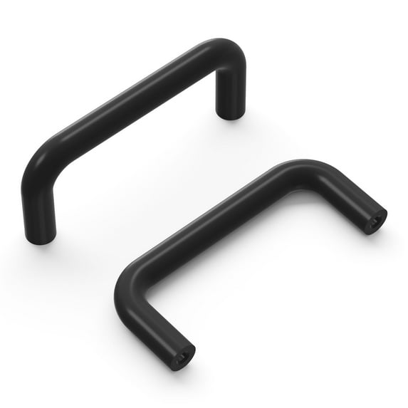 Hickory Hardware Midway Contemporary Cabinet Pull 3 in. Black 1 pk