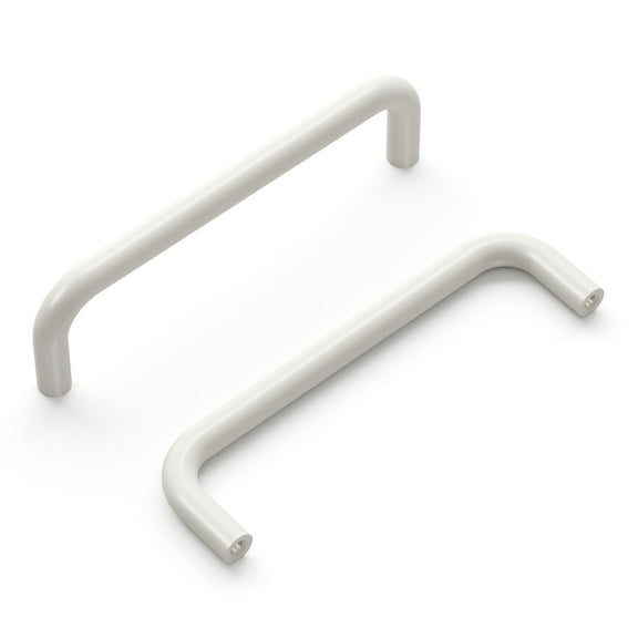 Hickory Hardware Midway Plastic Pull 4 inch Center to Center White PW355-24