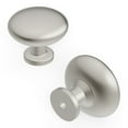 thumbnail image 1 of Hickory Hardware 10 Pack of Round Kitchen Cabinet Knobs, Quality Drawer and Dresser Knob, Handle Pulls for Cabinet Doors, Bathroom Drawers, 1-1/8 Inch, Satin Nickel, Essentials Collection, 1 of 7