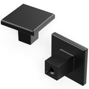 Heritage Designs: Tempo Collection Knob: 10 Pack - Matte Black - 1-3/16" Square Handle Pulls, Cabinet-Drawer-Dresser Hardware, Kitchen-Bathroom-Home