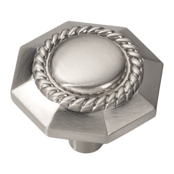 Hickory Hardware Ravel Collection Knob, 1-3/16" X 1-3/16" - Satin Nickel