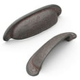 thumbnail image 1 of Hickory Hardware Refined Rustic Collection Cup Pull, 3" & 96Mm C/C - Rustic Iron, 1 of 7