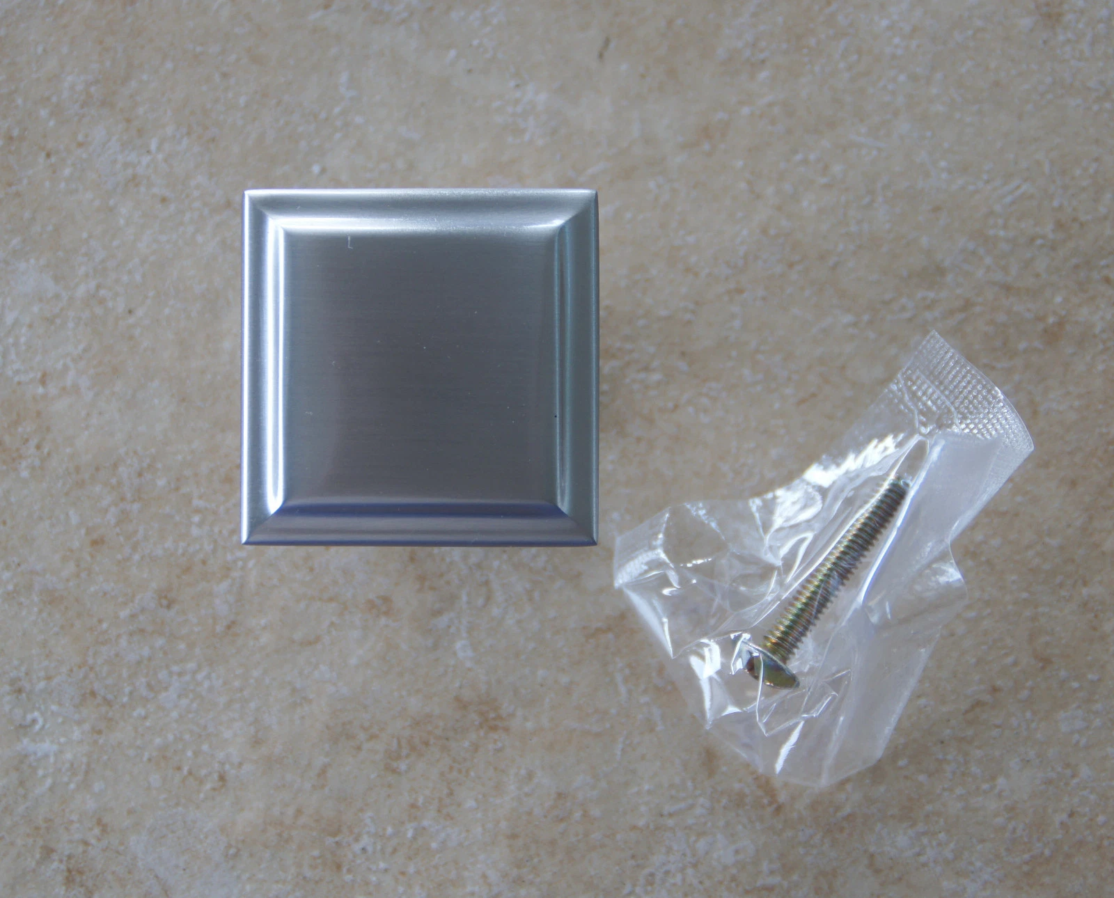 Hickory Hardware Square Cabinet Knob Solid Brass Satin Nickel - P3271-Sn -10 Ct