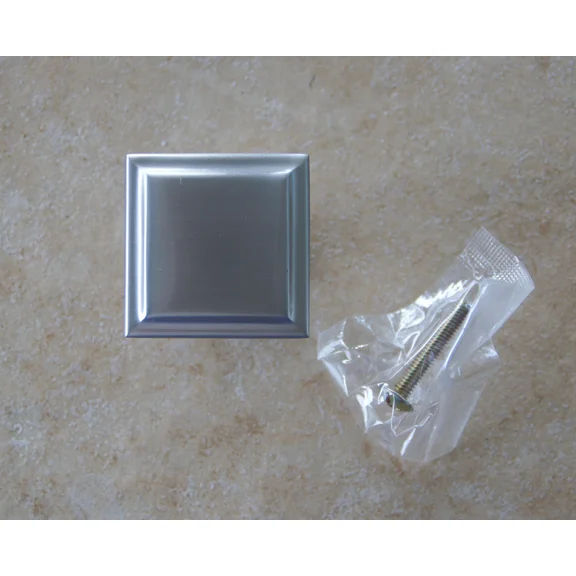 Hickory Hardware Square Cabinet Knob Solid Brass Satin Nickel - P3271-Sn -10 Ct