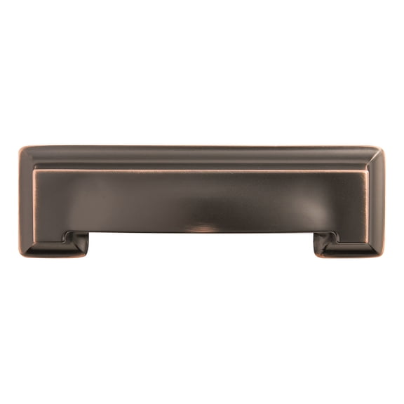 Hickory Hardware Studio Contemporary Oblong Cabinet Pull 3 in. Oil Rubbed Bronze Brown 1 pk