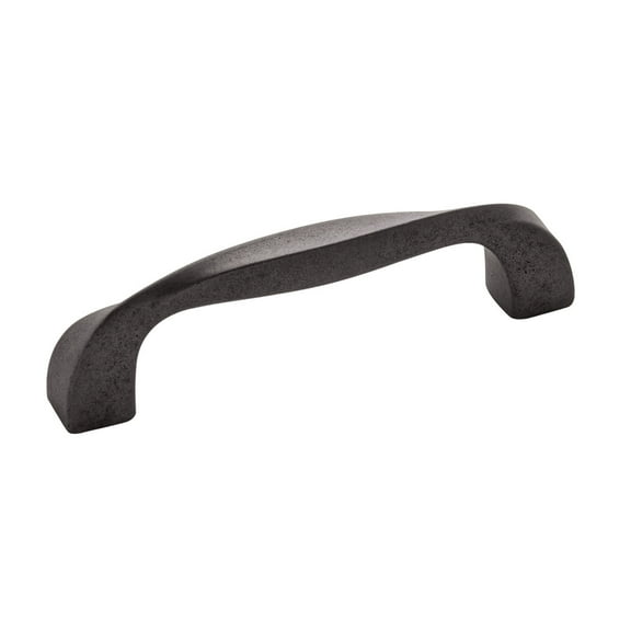 Hickory Hardware Twist Contemporary Arch Cabinet Pull 3-3/4 in. Iron Black Black 1 pk