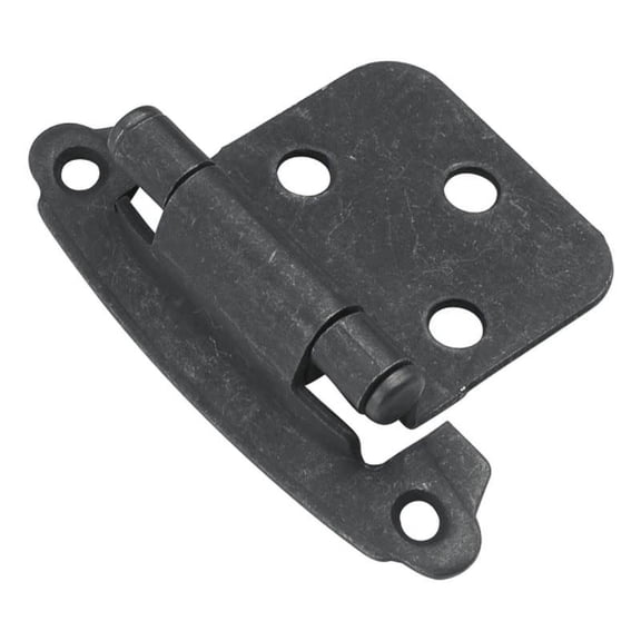 Hickory Hardware Variable Overlay Hinge Pair Satin Nickel Self Close P244-SN