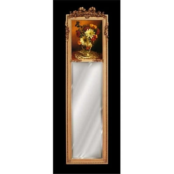 Hickory Manor 3839AG Picolla Strip Decorative Mirror with Picture Picolla Bella