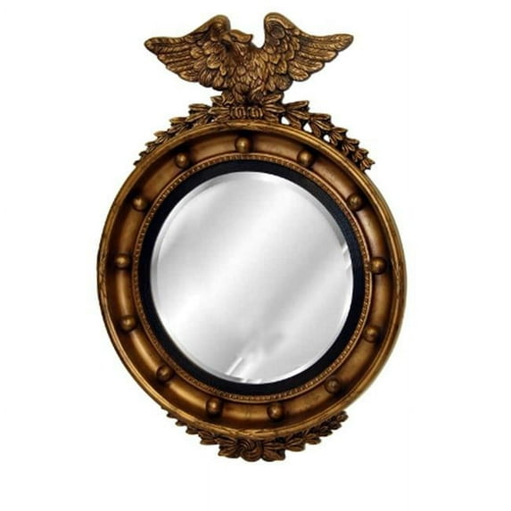 Hickory Manor HM6313 TG Regency Eagle Bevel Tarnished Gold Decorative Mirror