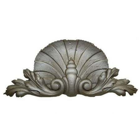 Hickory Manor Home 6629GS Shell Scroll Overdoor, Gilt Silver
