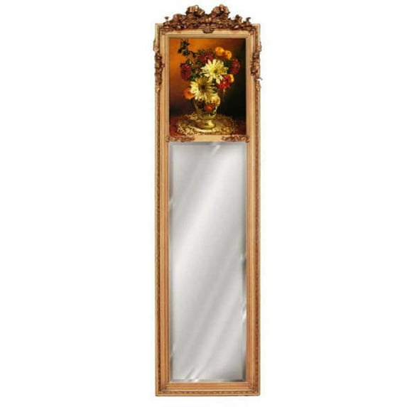 Hickory Manor House HM3839AG Picolla Strip Mirror with Picture Picolla Bella