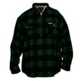 thumbnail image 1 of Hickory Shirt Co. Buffalo Flannel Plaid 1/2 Zip Shirt Jacket, Green/Black - Tall, Medium, 1 of 1