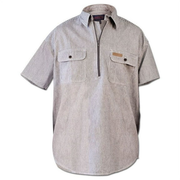Hickory Shirt Co. Short Sleeve 1/2 Zip Shirt, Regular - X-Large