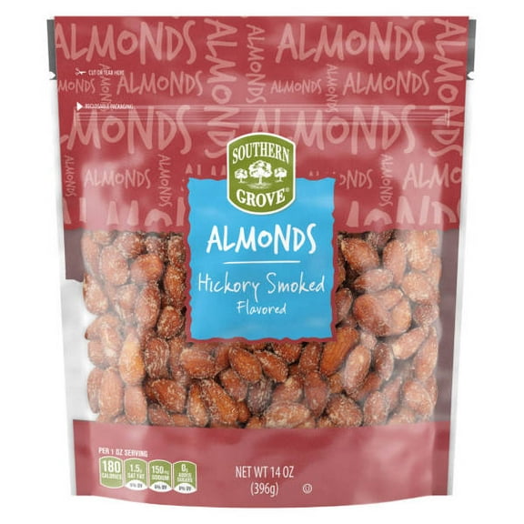 Southern Grove Hickory Smoked Flavored Almonds, 14 oz - Pack of 2