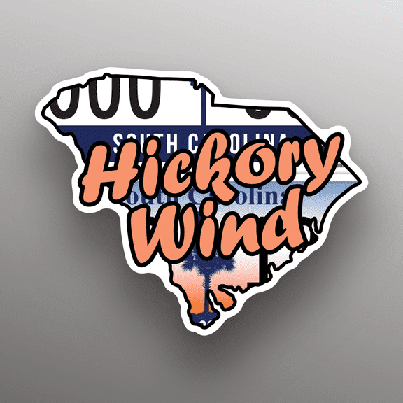 Hickory Wind  South Carolina  State Shape  Great Gift Idea Single 5 Inch Magnet  Made in The USA  Car Auto Tool Box Refrigerator Magnet S11865