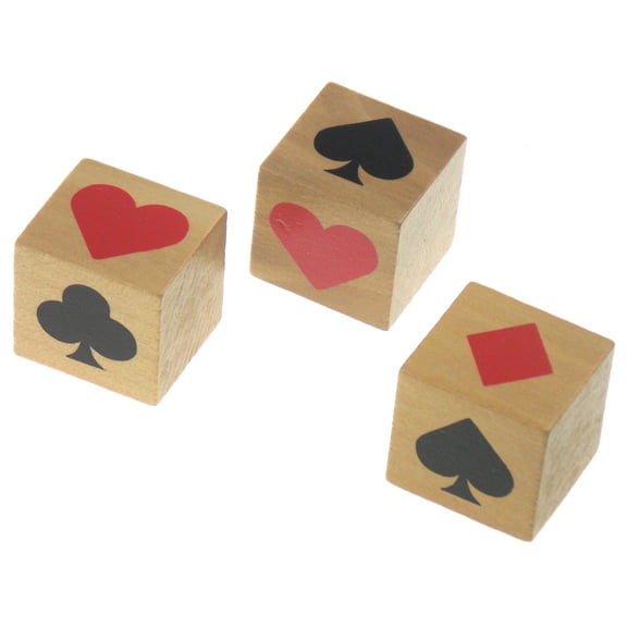 Hickoryville Trump Suit Marker Dice Lot of 3 - Indicator for Euchre Bridge Pinochle and Other Card Games Large Pips