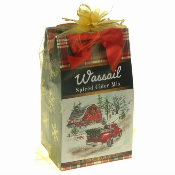 Hickoryville Holiday Spiced Cider Mix Gift Set, 2 Boxes, Red Truck and Barn Design
