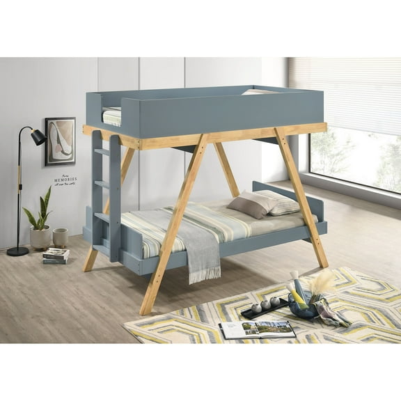 Hicks Blue Twin Over Twin Bunk Bed
