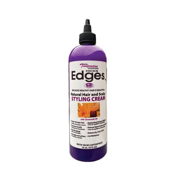 Hicks Edges Natural Hair and Scalp Styling Cream, 16 oz