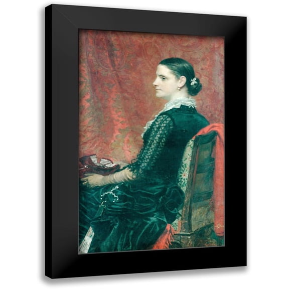 Hicks, Thomas 13x18 Black Modern Framed Museum Art Print Titled - Mrs. Thomas Hicks 1884