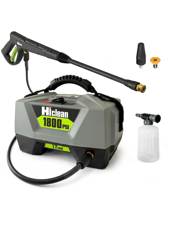 1800 PSI Electric Pressure Washer, Small, Powerful, ETL Safety Certified