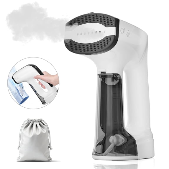 Hicloud Vacuum Steamer for Clothes, 2500Pa Handheld Garment Steamer & Iron, 2-in-1 Portable Travel Steamer for Clothes, Wrinkle Remover for Home Travel Use