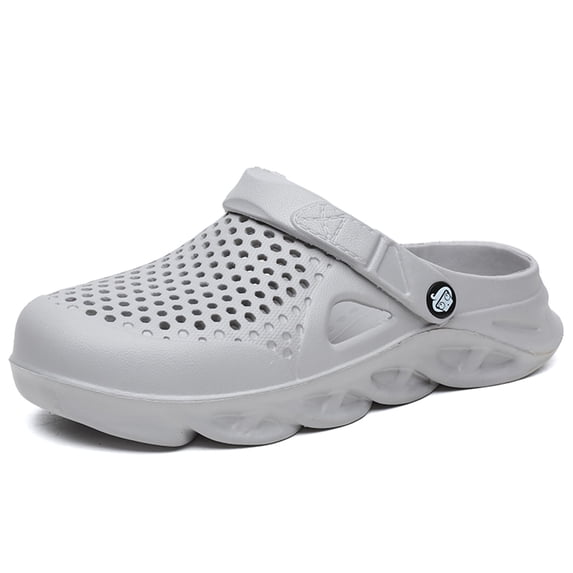 Hicooer COMFYHOME Oversized Garden Shoes for Men and Women Lightweight & Comfy Stylish Plus-Size Footwear Gray