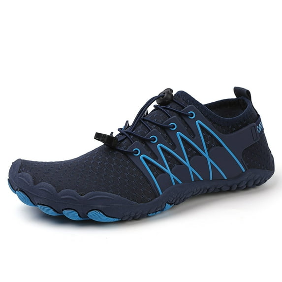 Hicooer Coolcsea Water Shoes Men's Women's Swim Shoes Outdoor Beach Barefoot Quick-Dry Aqua Pool Socks Swimming Yoga Surfing Exercise Dark Blue
