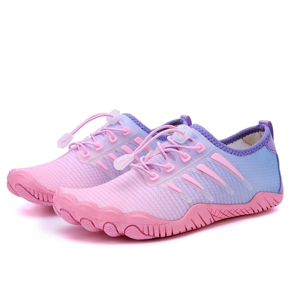 Hicooer Coolcsea Water Shoes Men's Women's Swim Shoes Outdoor Beach Barefoot Quick-Dry Aqua Pool Socks Swimming Yoga Surfing Exercise Pink