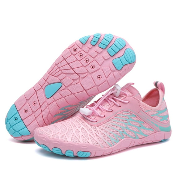 Hicooer Coolcsea Water Shoes Men's Women's Swim Shoes Outdoor Beach Barefoot Quick-Dry Aqua Pool Socks Swimming Yoga Surfing Exercise Pink