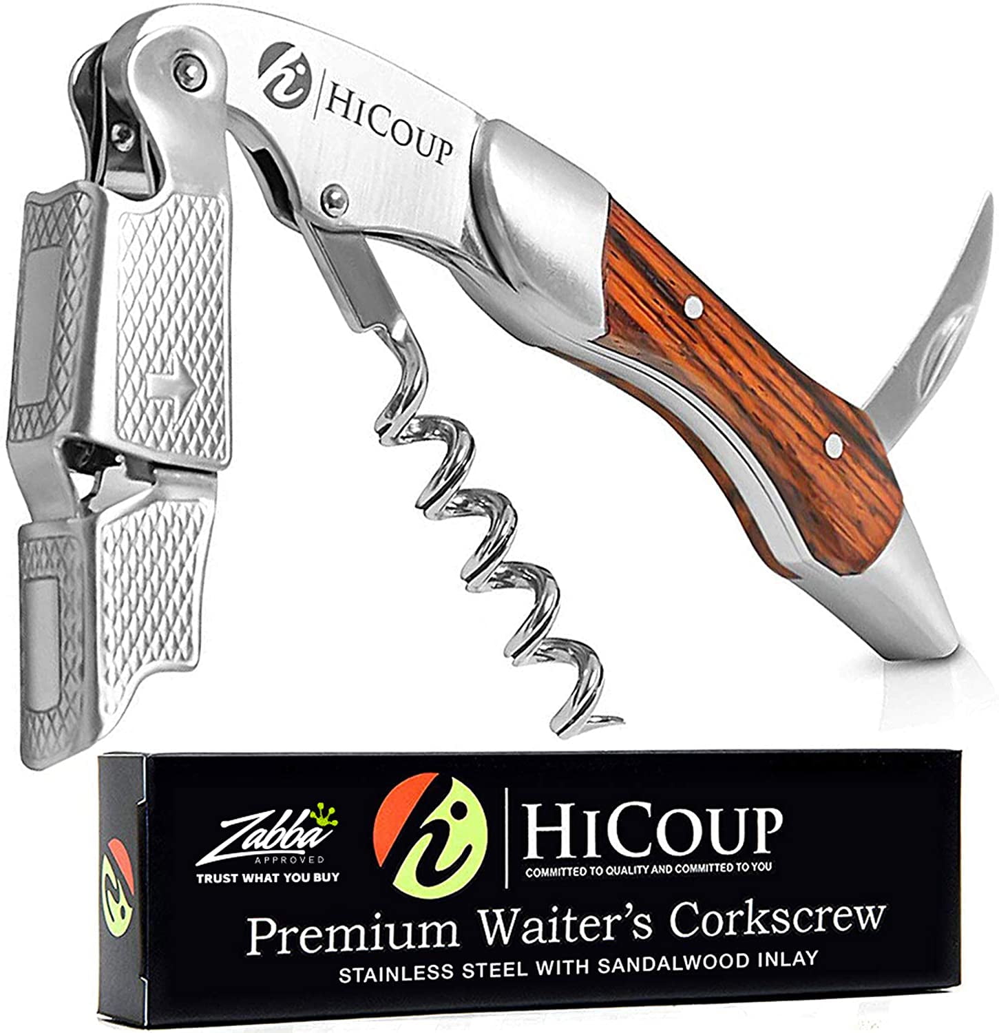 Hicoup Wine Opener Professional Corkscrews for Wine Bottles w/ Foil