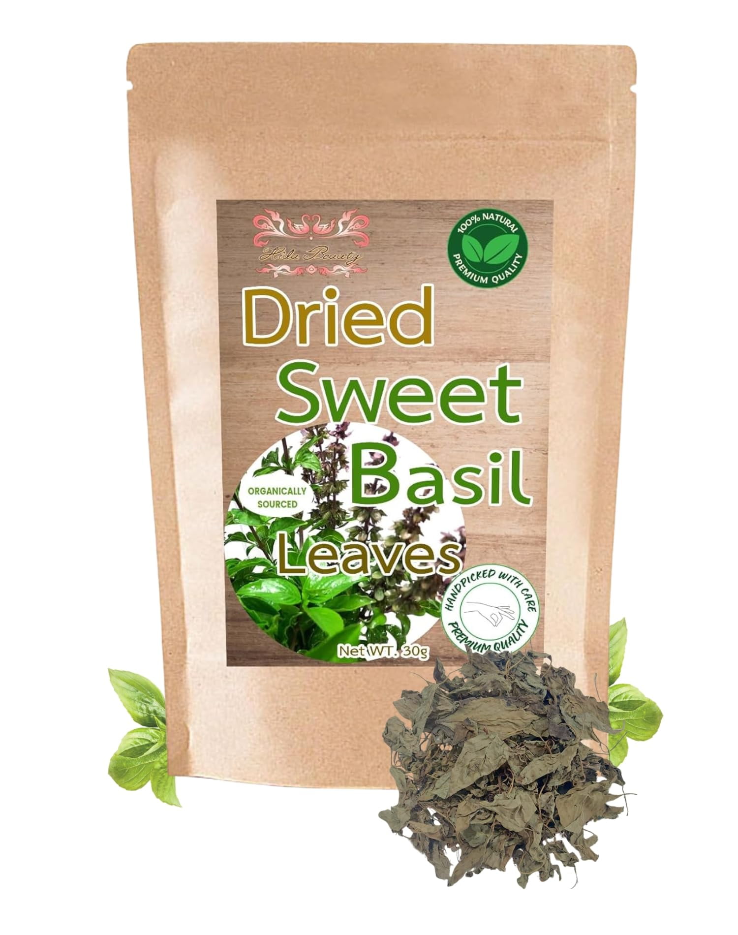 Hida Beauty Dried Thai MMF7 Sweet Basil Leaves 30g Perfect for Blend