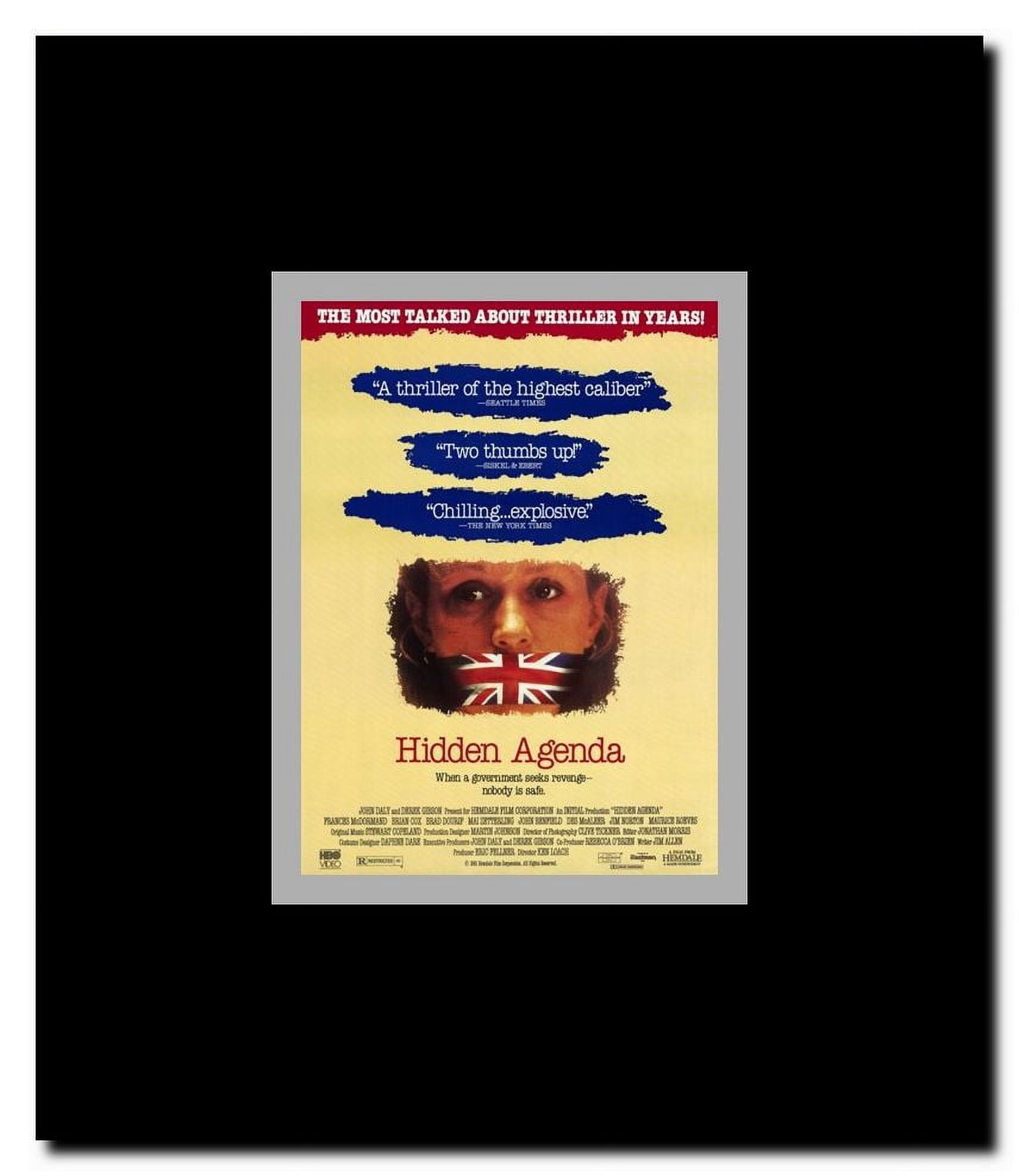 Hidden Agenda Framed Movie Poster