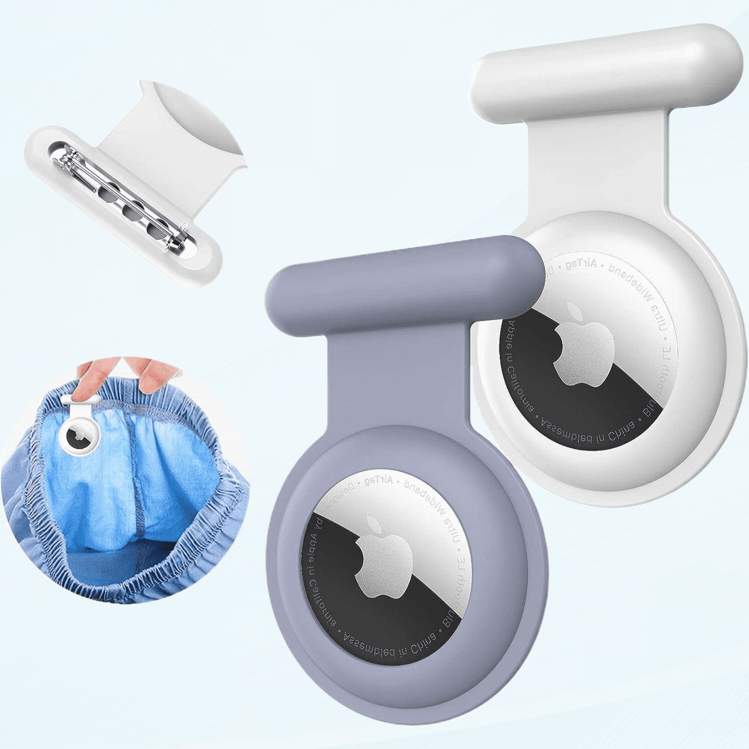 Hidden AirTag Holder for Kids - 2 Pack GPS Tracker Case