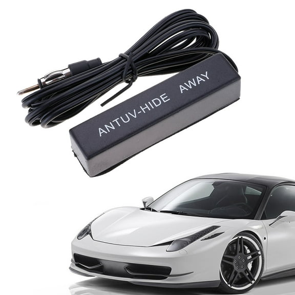 Hidden Antenna - For Car, Truck, Motorcycle, Boat, Golf Cart, Campers, Amplified Antenna AM FM WB Universal Fit Compatible with All Applications AM FM Car Radio