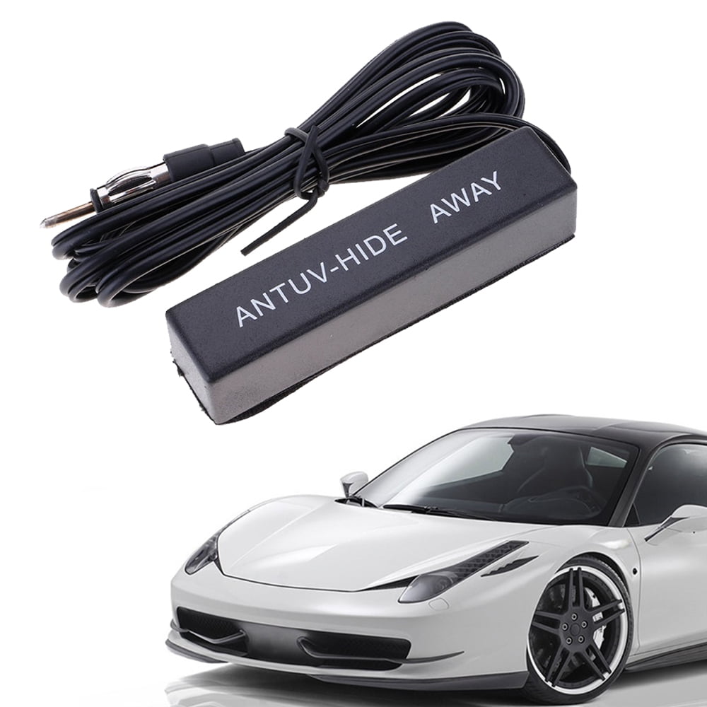Hidden Antenna - For Car, Truck, Motorcycle, Boat, Golf Cart, Campers, Amplified Antenna AM FM WB Universal Fit Compatible with All Applications AM FM Car Radio