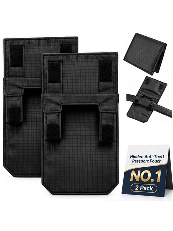 Hidden Anti-Theft Passport Pouch, 3-in-1 Nylon Travel Security Belt Wallet