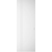 Hidden Barn | Basic 0111 Arctic White | Wood Veneer Doors | Magic Concealed Sliding Set | 18" x 84"