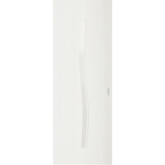 Hidden Barn | Basic 3002 Ash Franko | Wood Veneer Doors | Magic Concealed Sliding Set | 18" x 80"