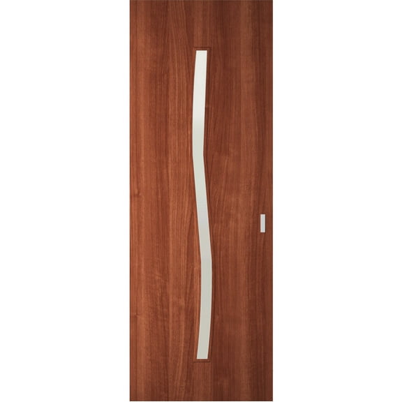 Hidden Barn | Basic 3002 Walnut Franko | Wood Veneer Doors | Magic Concealed Sliding Set | 30" x 80"