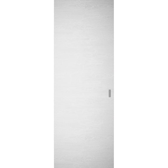 Hidden Barn | Ego 5000 Painted White Oak Oak | Wood Veneer Doors | Magic Concealed Sliding Set | 32" x 84"