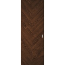 Hidden Barn | Ego 5005 Cognac Oak | Wood Veneer Doors | Magic Concealed Sliding Set | 18" x 80"
