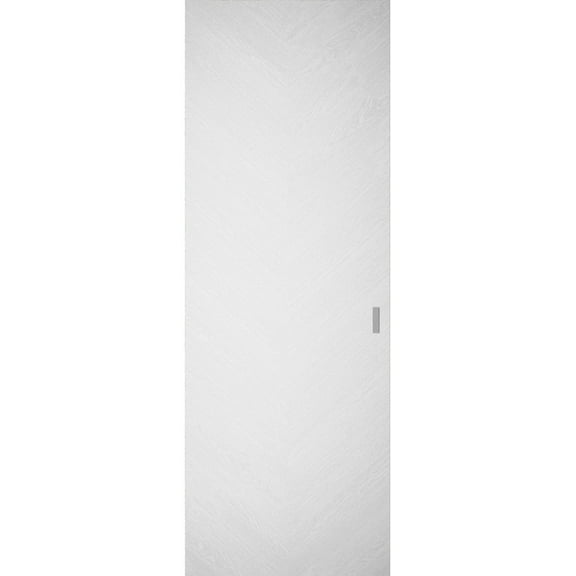 Hidden Barn | Ego 5005 Painted White Oak | Wood Veneer Doors | Magic Concealed Sliding Set | 18" x 80"