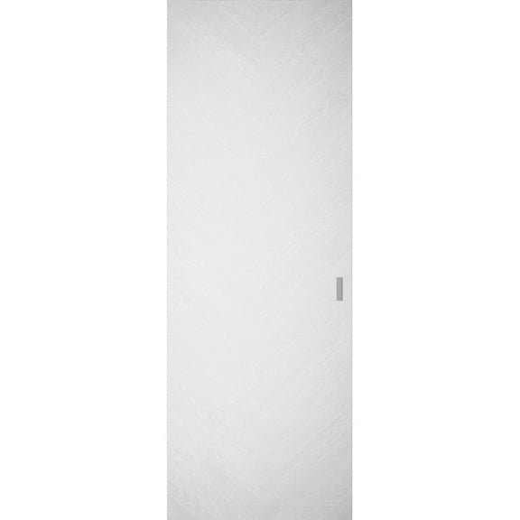 Hidden Barn | Ego 5005 Painted White Oak | Wood Veneer Doors | Magic Concealed Sliding Set | 24" x 96"