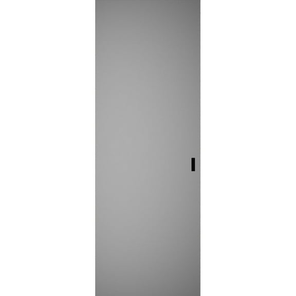 Hidden Barn | Planum 0010 Matte Grey | Sturdy Finished Flush Modern Doors | Magic Concealed Sliding Set 36" x 84"