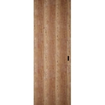 Hidden Barn | Planum 0010 Walnut | Sturdy Finished Flush Modern Doors | Magic Concealed Sliding Set 18" x 80"