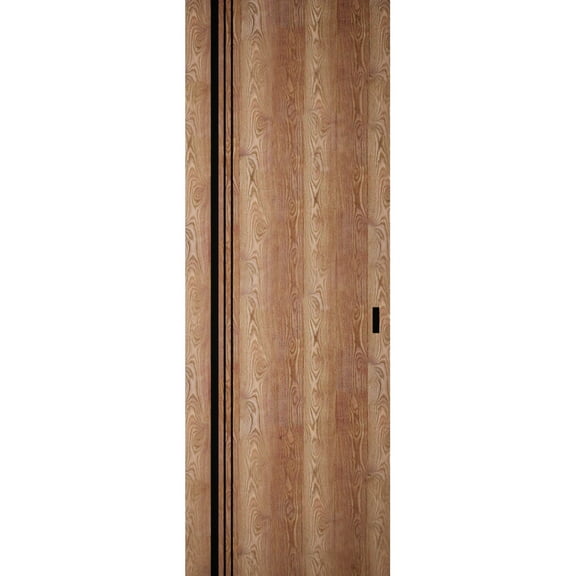 Hidden Barn | Planum 0011 Walnut | Sturdy Finished Flush Modern Doors | Magic Concealed Sliding Set 18" x 80"